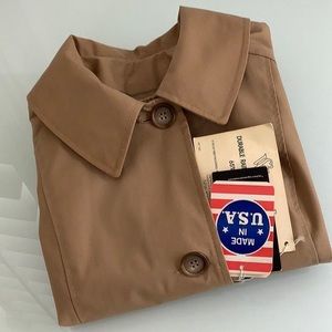 Vintage Camel A line made in USA Rain / Trench Coat size 14 NWT